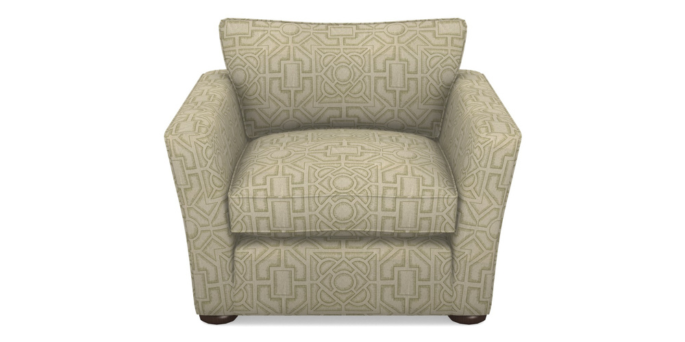 Product photograph of Aldeburgh Chair In Rhs Collection - Large Knot Garden Linen - Olive from Sofas and Stuff Limited