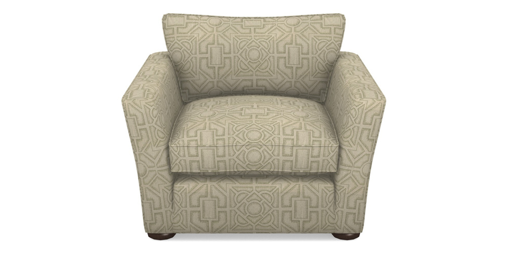 Product photograph of Aldeburgh Chair In Rhs Collection - Large Knot Garden Linen - Pistachio from Sofas and Stuff Limited