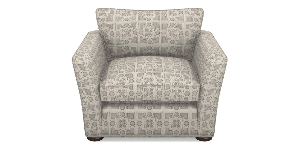 Product photograph of Aldeburgh Chair In Rhs Collection - Small Knot Garden Cotton Weave - Grey from Sofas and Stuff Limited