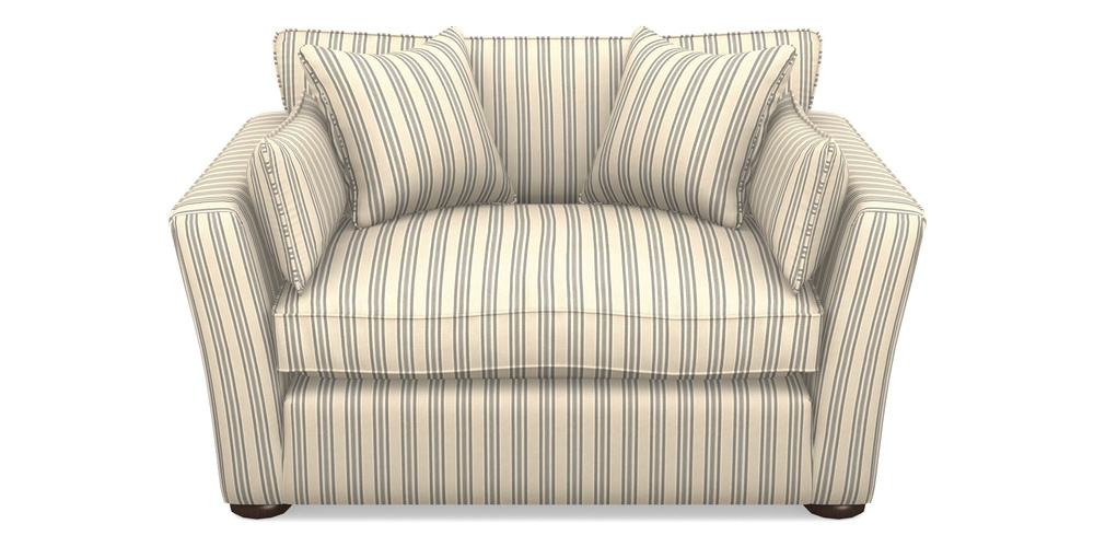 Product photograph of Aldeburgh Snuggler In Cloth 22 - Racing Stripes Ayr - Charcoal from Sofas and Stuff Limited