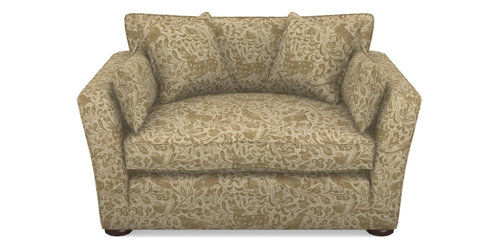 Product photograph of Aldeburgh Snuggler In V A Drawn From Nature - Bird And Rabbit - Gold from Sofas and Stuff Limited