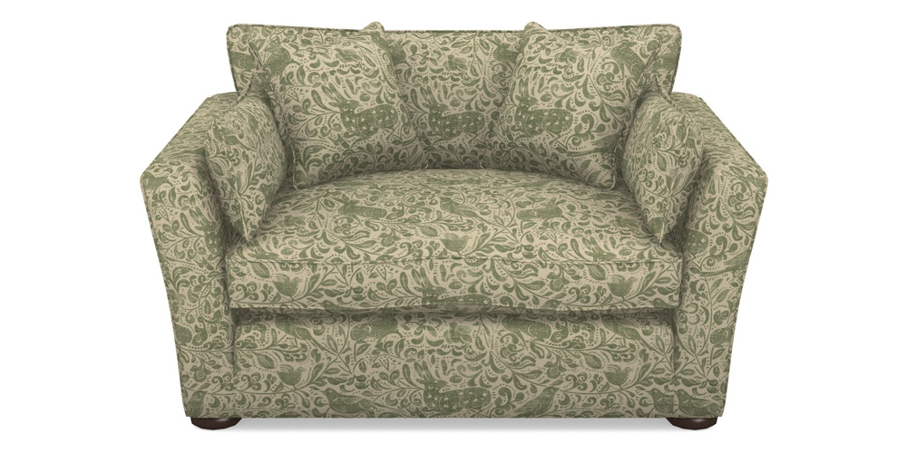 Product photograph of Aldeburgh Snuggler In V A Drawn From Nature - Bird And Rabbit - Light Green from Sofas and Stuff Limited