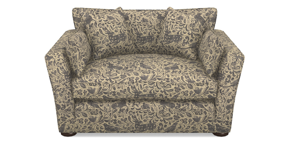 Product photograph of Aldeburgh Snuggler In V A Drawn From Nature - Bird And Rabbit - Navy from Sofas and Stuff Limited