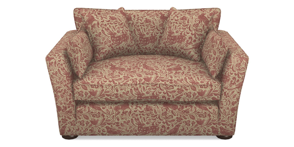 Product photograph of Aldeburgh Snuggler In V A Drawn From Nature - Bird And Rabbit - Red from Sofas and Stuff Limited