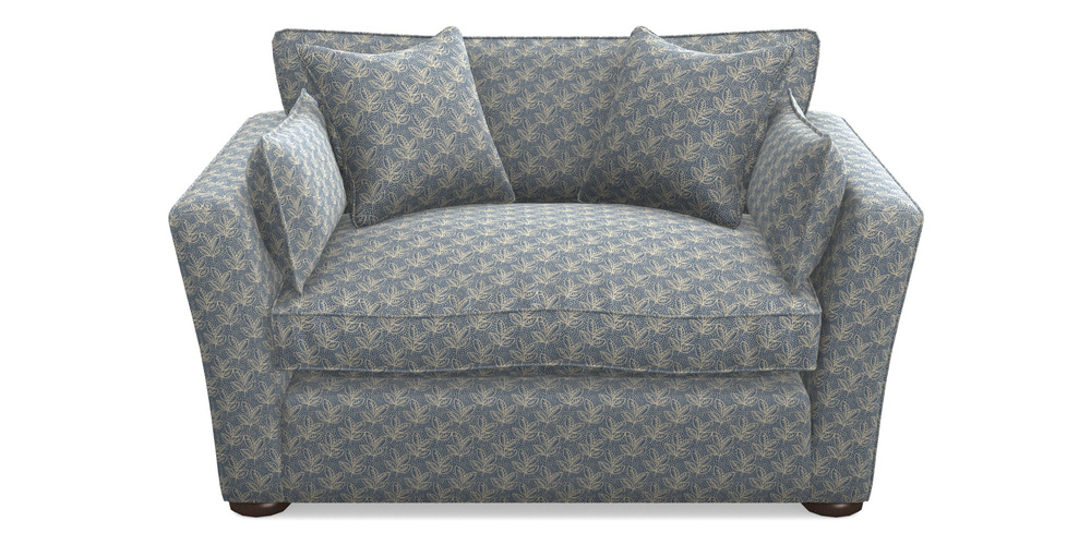 Product photograph of Aldeburgh Snuggler In Cloth 21 - Decorative Leaf - Bilberry from Sofas and Stuff Limited