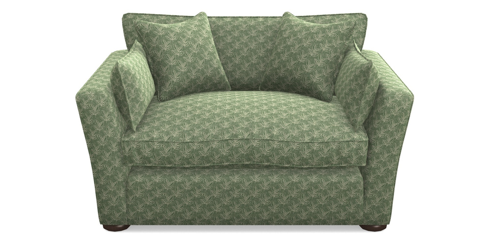 Product photograph of Aldeburgh Snuggler In Cloth 21 - Decorative Leaf - Forest from Sofas and Stuff Limited