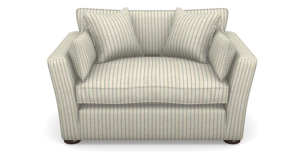 Product photograph of Aldeburgh Snuggler In Cloth 18 Stripes - Ticking - Basil from Sofas and Stuff Limited