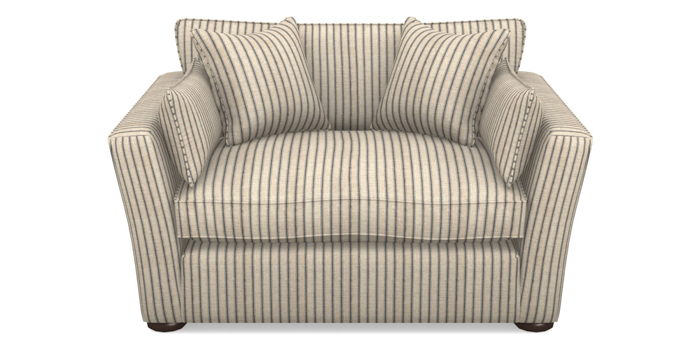 Product photograph of Aldeburgh Snuggler In Cloth 18 Stripes - Ticking - Bible Black from Sofas and Stuff Limited