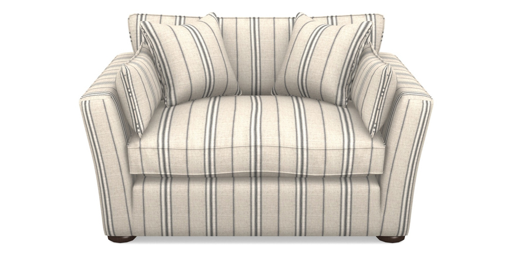 Product photograph of Aldeburgh Snuggler In Cloth 18 Stripes - Regimental - Bible Black from Sofas and Stuff Limited