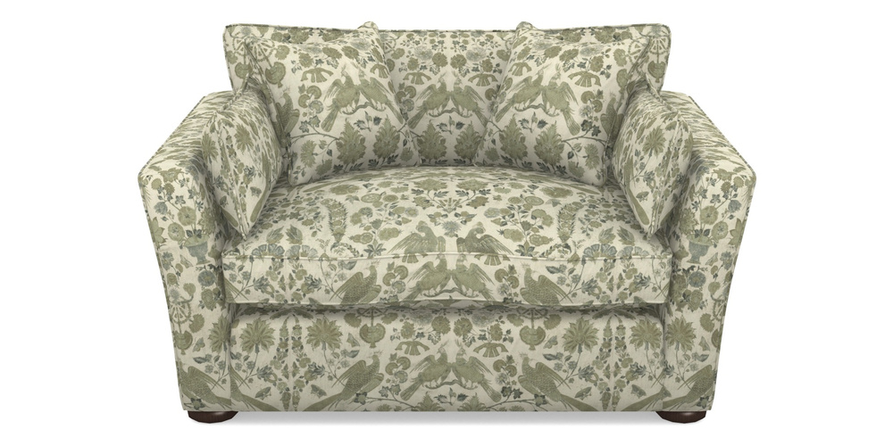 Product photograph of Aldeburgh Snuggler In V A Brompton Collection - Coromandel - Basil from Sofas and Stuff Limited