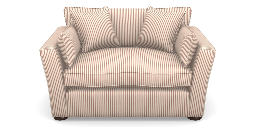 Product photograph of Aldeburgh Snuggler In Cotton Stripe - Peony from Sofas and Stuff Limited