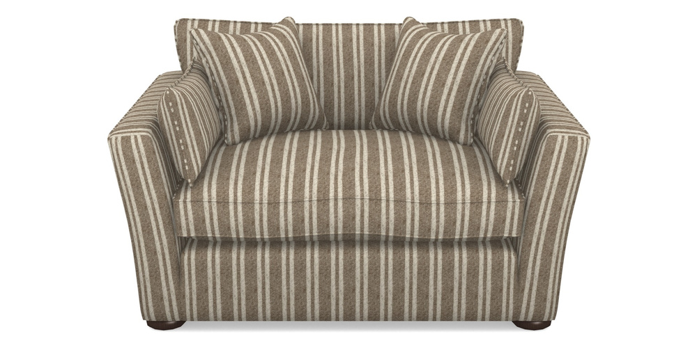 Product photograph of Aldeburgh Snuggler In Cloth 22 - Barcode - Peat from Sofas and Stuff Limited