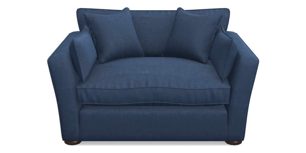 Product photograph of Aldeburgh Snuggler In Clever Tough And Eco Velvet - Agean from Sofas and Stuff Limited