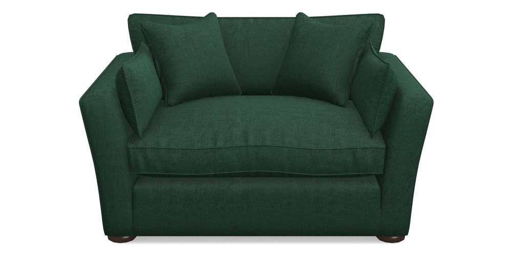 Product photograph of Aldeburgh Snuggler In Clever Tough And Eco Velvet - Pine from Sofas and Stuff Limited