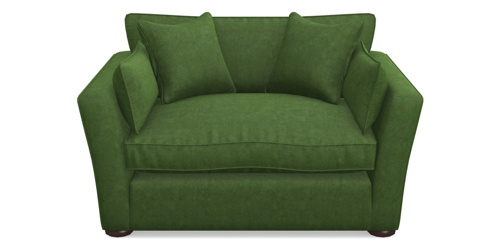 Product photograph of Aldeburgh Snuggler In Clever Tough And Eco Velvet - Shamrock from Sofas and Stuff Limited