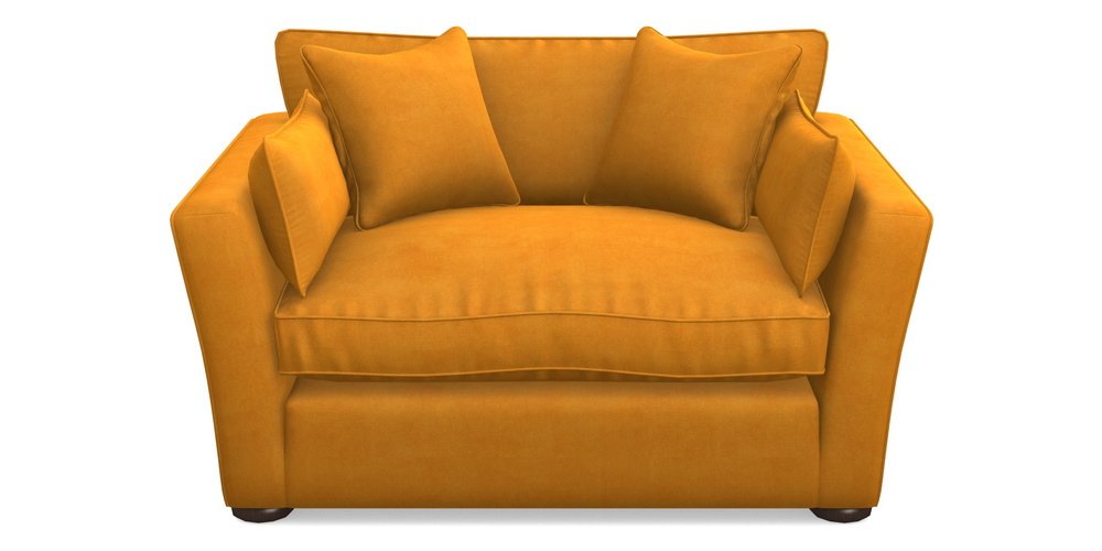 Product photograph of Aldeburgh Snuggler In Clever Tough And Eco Velvet - Spice from Sofas and Stuff Limited