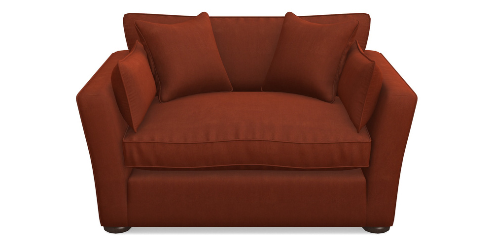 Product photograph of Aldeburgh Snuggler In Clever Tough And Eco Velvet - Tawny from Sofas and Stuff Limited