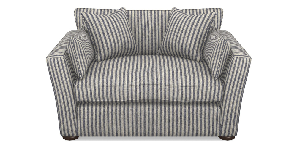 Product photograph of Aldeburgh Snuggler In Cloth 22 - Pinstripe - Deep Water from Sofas and Stuff Limited