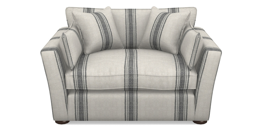 Product photograph of Aldeburgh Snuggler In Flemish Stripe - Flemish Black from Sofas and Stuff Limited