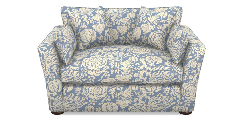 Product photograph of Aldeburgh Snuggler In V A Brompton Collection - Flowering Kale - Morning Blue from Sofas and Stuff Limited