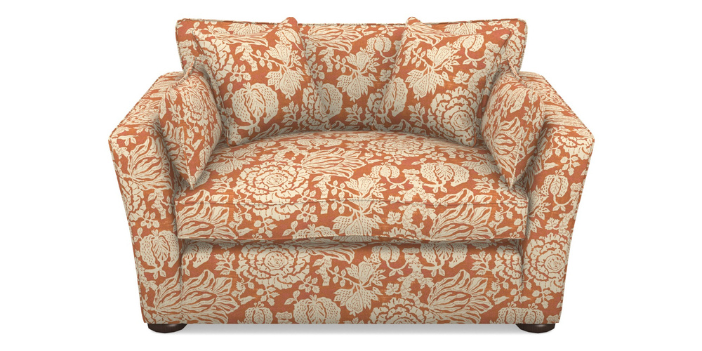 Product photograph of Aldeburgh Snuggler In V A Brompton Collection - Flowering Kale - Terracotta from Sofas and Stuff Limited