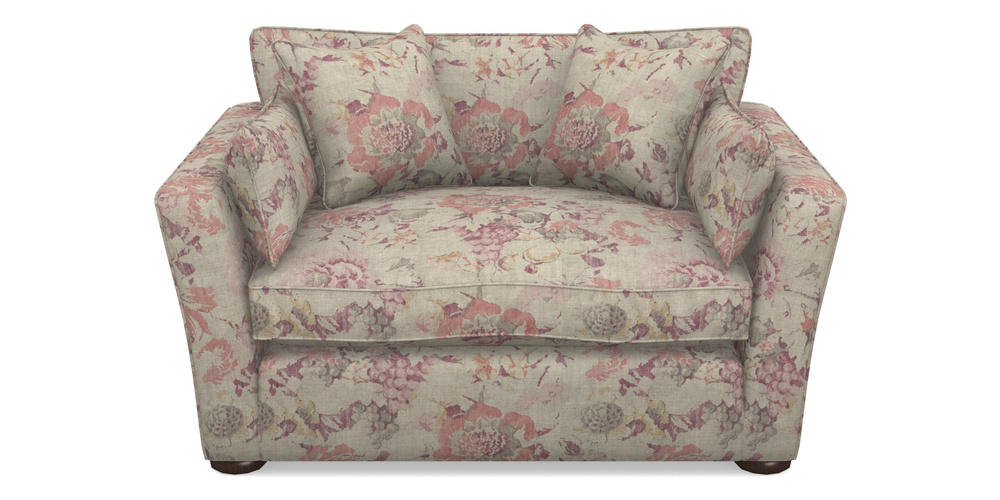 Product photograph of Aldeburgh Snuggler In Floral Linen - Faith Antique Sangria from Sofas and Stuff Limited