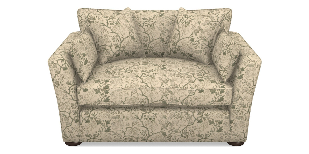 Product photograph of Aldeburgh Snuggler In Rhs Collection - Gertrude Jekyll Linen Cotton Blend - Green from Sofas and Stuff Limited