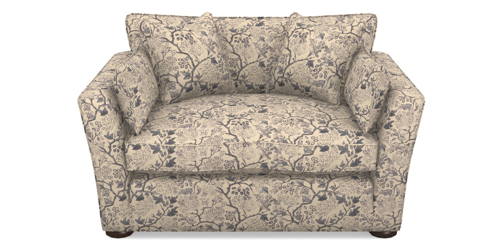 Product photograph of Aldeburgh Snuggler In Rhs Collection - Gertrude Jekyll Linen Cotton Blend - Navy from Sofas and Stuff Limited