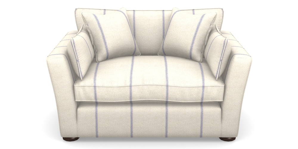 Product photograph of Aldeburgh Snuggler In Grain Sack Stripe - Blue from Sofas and Stuff Limited