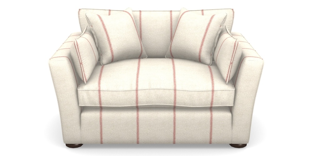 Product photograph of Aldeburgh Snuggler In Grain Sack Stripe - Red from Sofas and Stuff Limited