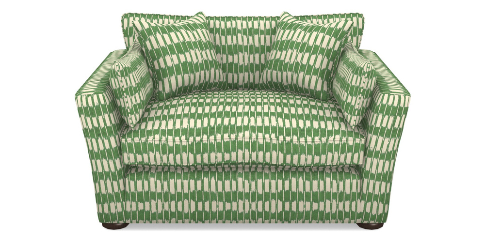 Product photograph of Aldeburgh Snuggler In V A Brompton Collection - Ikat - Basil from Sofas and Stuff Limited