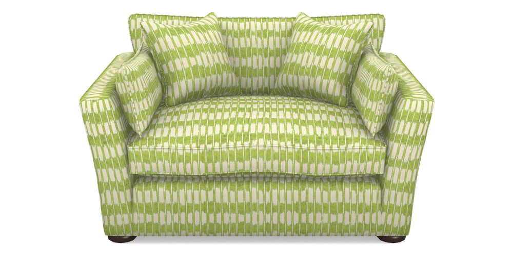 Product photograph of Aldeburgh Snuggler In V A Brompton Collection - Ikat - Lime from Sofas and Stuff Limited