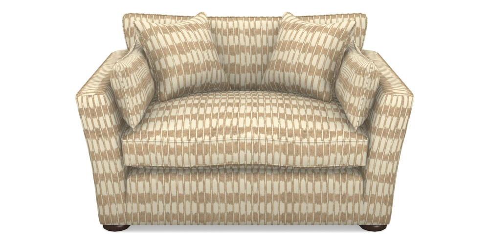 Product photograph of Aldeburgh Snuggler In V A Brompton Collection - Ikat - Assam Tea from Sofas and Stuff Limited