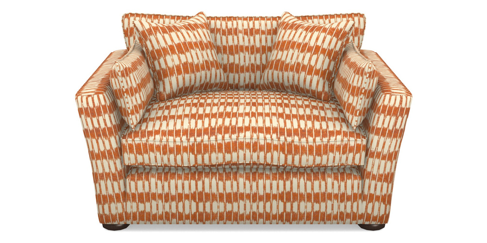 Product photograph of Aldeburgh Snuggler In V A Brompton Collection - Ikat - Terracotta from Sofas and Stuff Limited