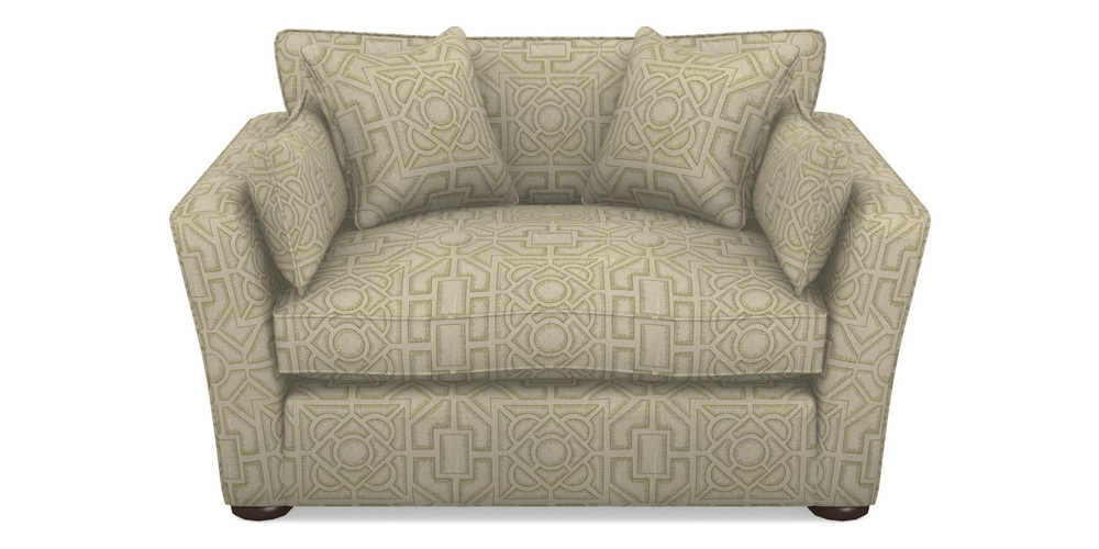 Product photograph of Aldeburgh Snuggler In Rhs Collection - Large Knot Garden Linen - Olive from Sofas and Stuff Limited