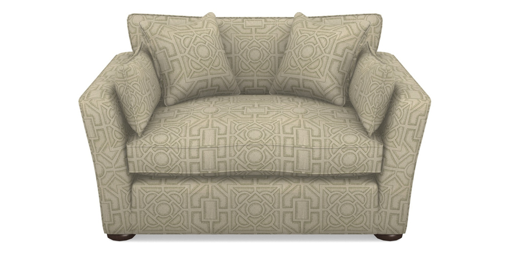 Product photograph of Aldeburgh Snuggler In Rhs Collection - Large Knot Garden Linen - Pistachio from Sofas and Stuff Limited