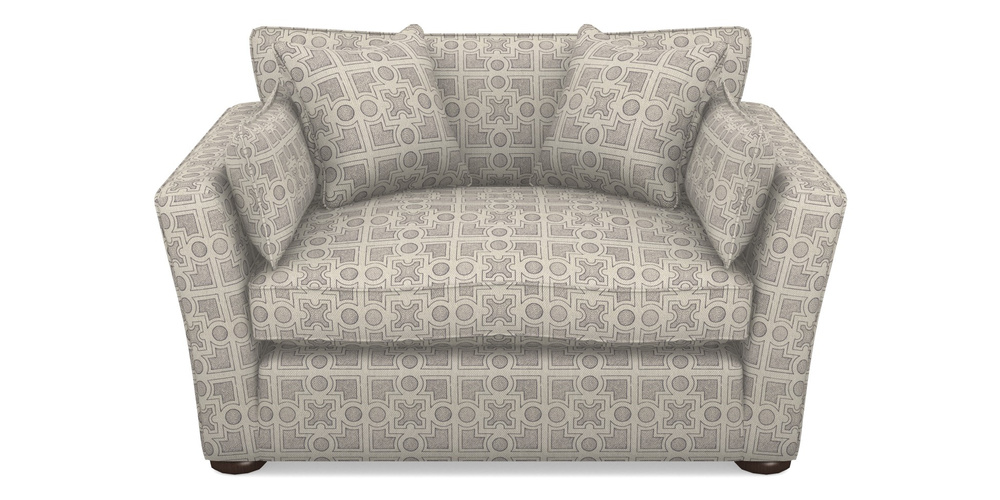 Product photograph of Aldeburgh Snuggler In Rhs Collection - Small Knot Garden Cotton Weave - Grey from Sofas and Stuff Limited