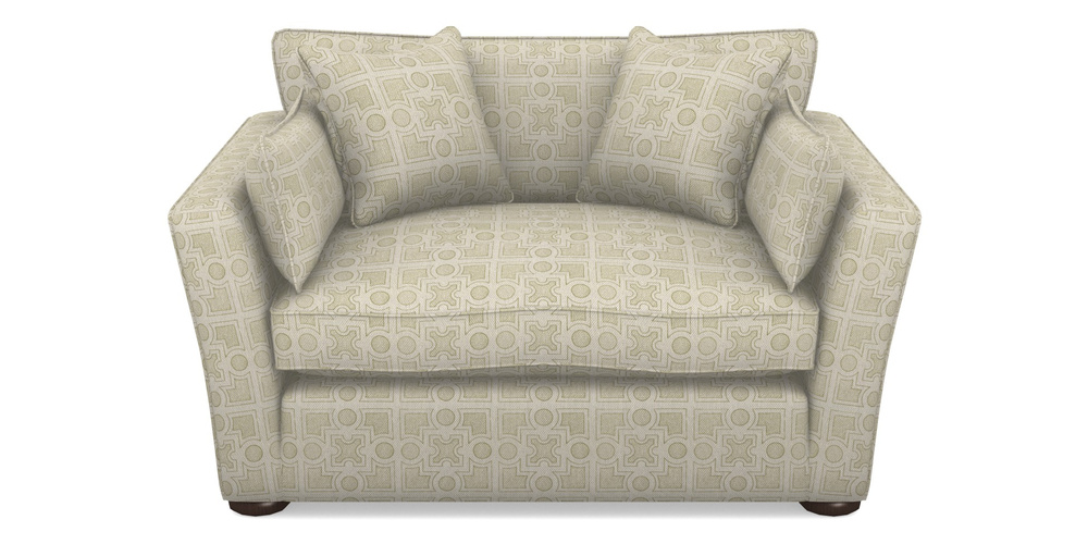 Product photograph of Aldeburgh Snuggler In Rhs Collection - Small Knot Garden Cotton Weave - Olive from Sofas and Stuff Limited