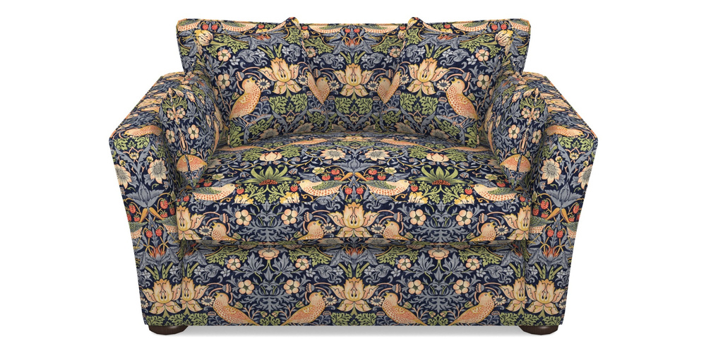 Product photograph of Aldeburgh Snuggler In William Morris Collection - Strawberry Thief - Indigo Mineral from Sofas and Stuff Limited