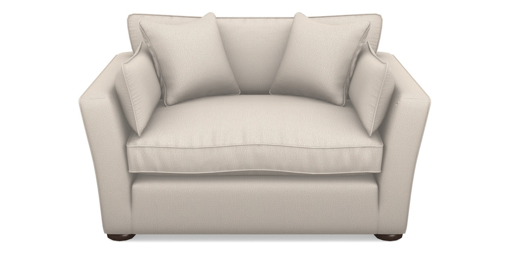 Product photograph of Aldeburgh Snuggler In Two Tone Plain - Biscuit from Sofas and Stuff Limited