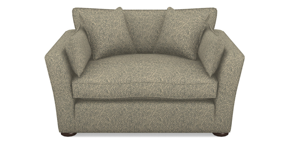 Product photograph of Aldeburgh Snuggler In V A Drawn From Nature Collection - Willow - Duck Egg from Sofas and Stuff Limited