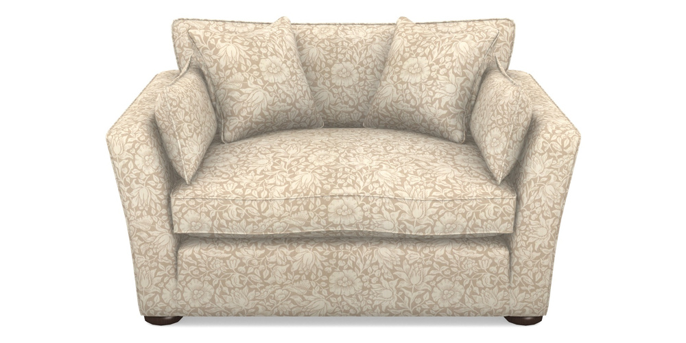 Product photograph of Aldeburgh Snuggler In William Morris Collection - Mallow - Linen from Sofas and Stuff Limited