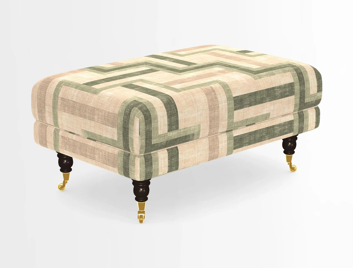Alwinton Footstool in Osborne & Little Palazzo Pellestrina
