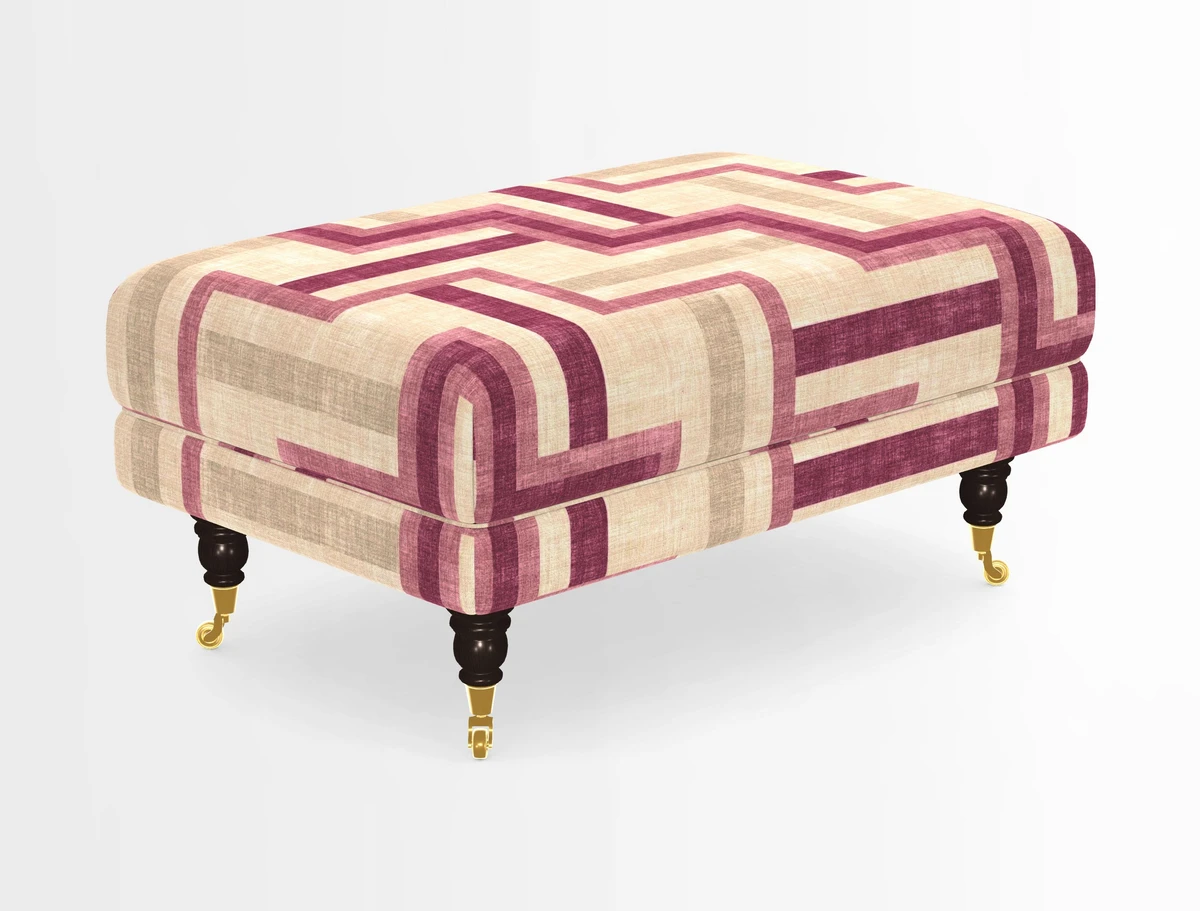 Alwinton Footstool in Osborne & Little Palazzo Pellestrina