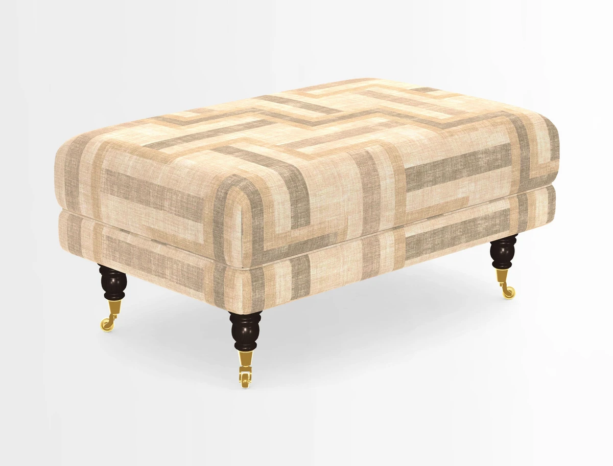 Alwinton Footstool in Osborne & Little Palazzo Pellestrina