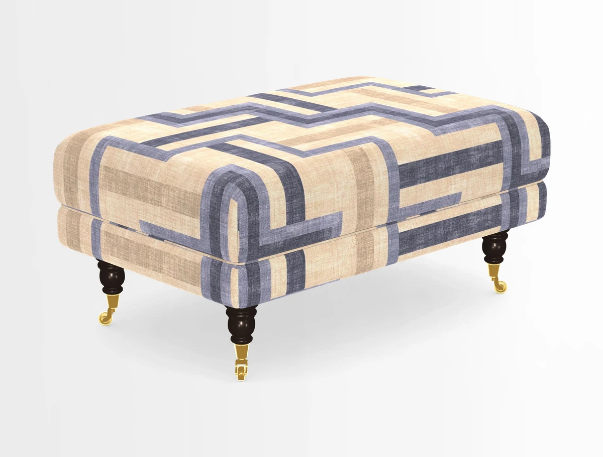 Alwinton Footstool in Osborne & Little Palazzo Pellestrina