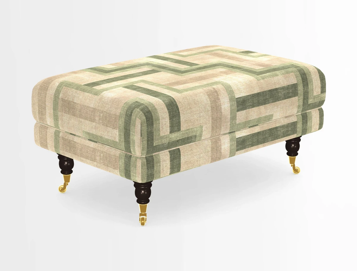 Alwinton Footstool in Osborne & Little Palazzo Pellestrina