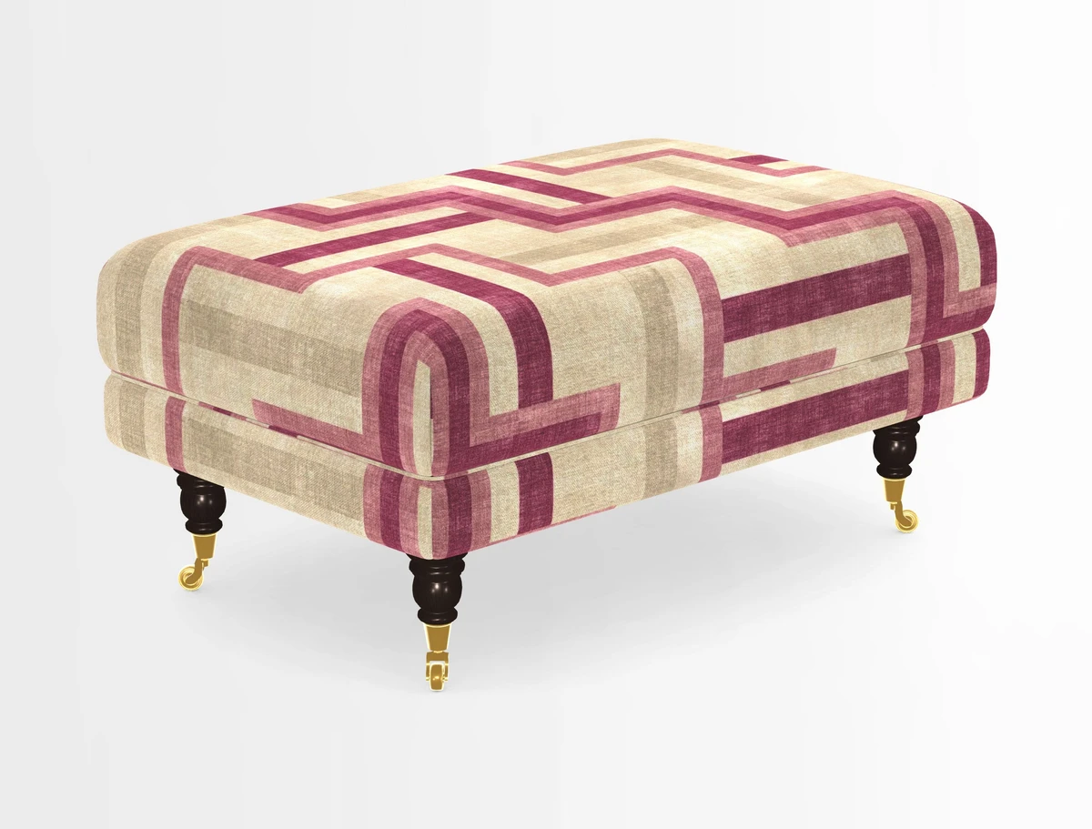 Alwinton Footstool in Osborne & Little Palazzo Pellestrina