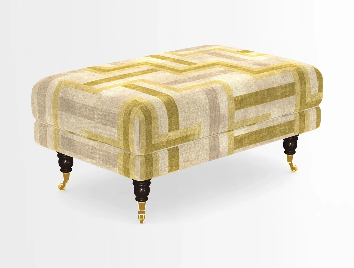 Alwinton Footstool in Osborne & Little Palazzo Pellestrina
