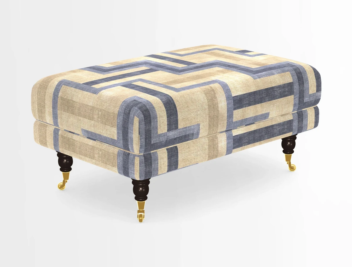 Alwinton Footstool in Osborne & Little Palazzo Pellestrina